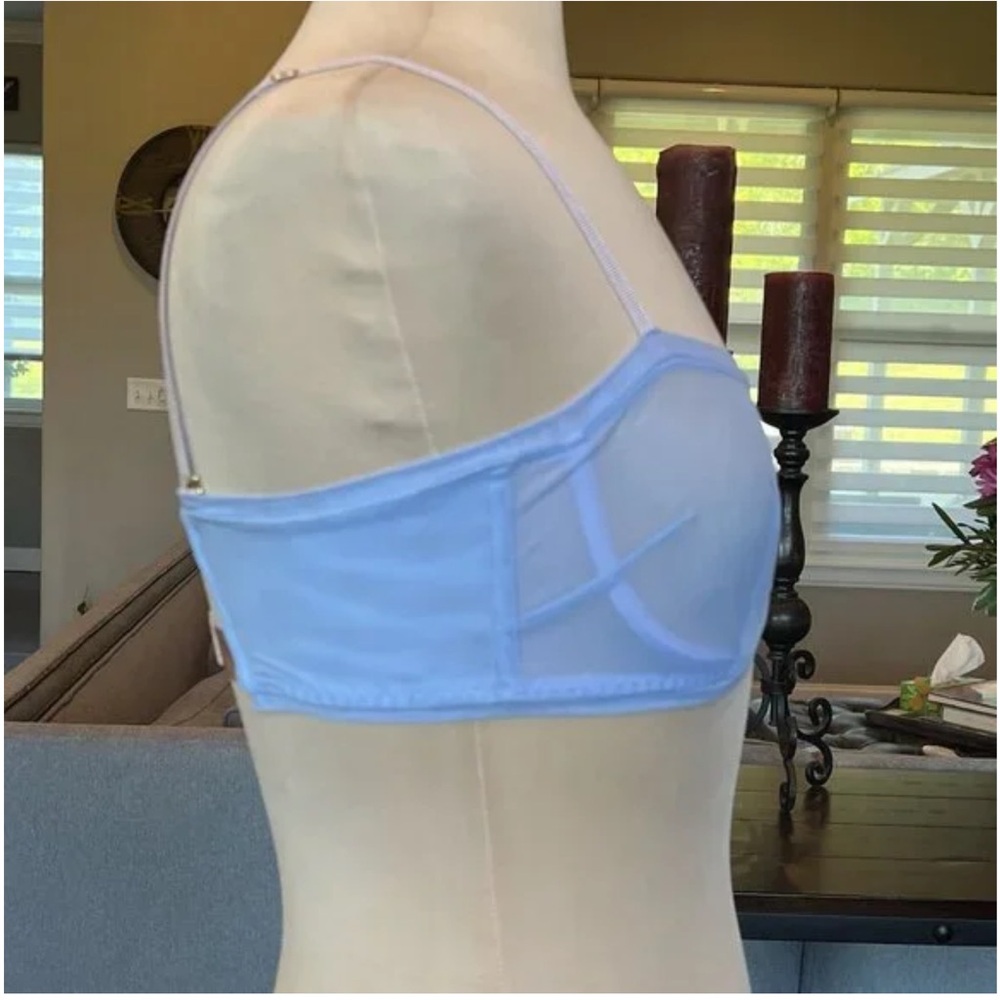 NWT We Are HAH Free People Wired Bra 30-38C Periwinkle Sheer 32C 34C 36C 38C - Picture 4 of 12